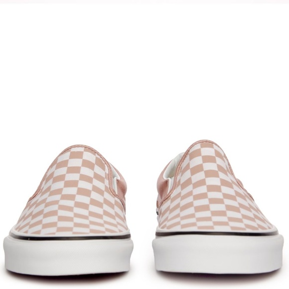 VANS CLASSIC SLIP-ON CHECKERS MAHOGANY ROSE SHOES - Picture 3 of 8